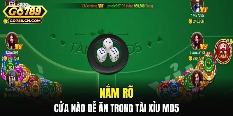 Nắm rõ cửa nào dễ ăn trong Tài Xỉu MD5